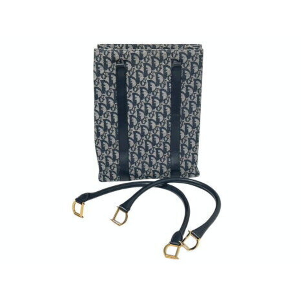 Christian Dior Speedy Canvas Trotter Handbag Navy Blue